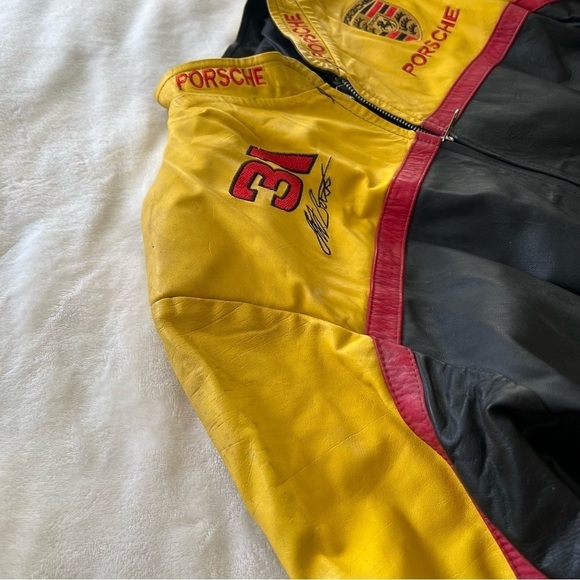 Vintage Leather Porsche NASCAR 31 Jacket - Picture 10 of 12
